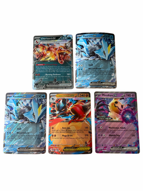 Pokémon EX Card Lot — Charizard, Kyurem, Mega Lucario, Mimikyu Jumbo Trading